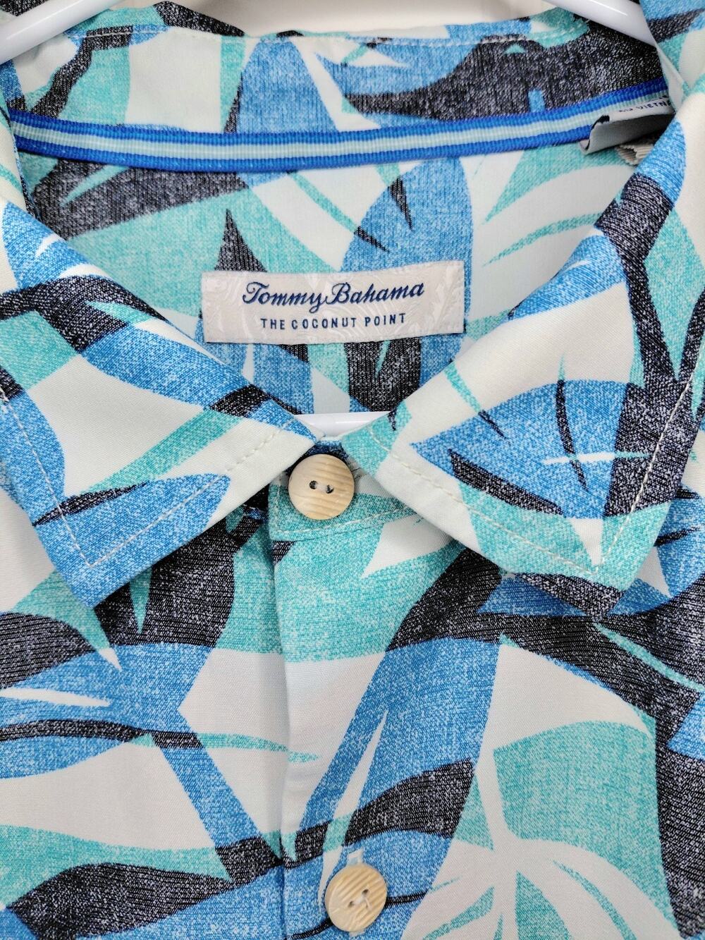 Tommy Bahama The Coconut Point Tropical Print Button Up Shirt Men's XXL CoolMax
